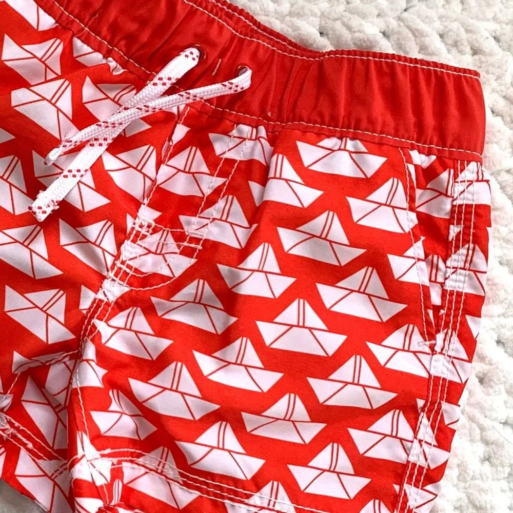 Baby GAP Sailboat Swim Trunks (Red/Orange) 6-12M